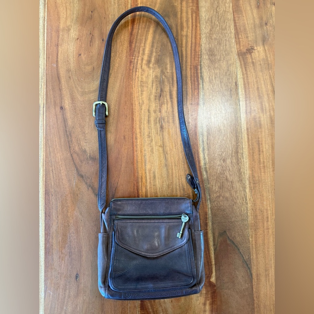 Fossil 1954 Brown Leather crossbody Bag